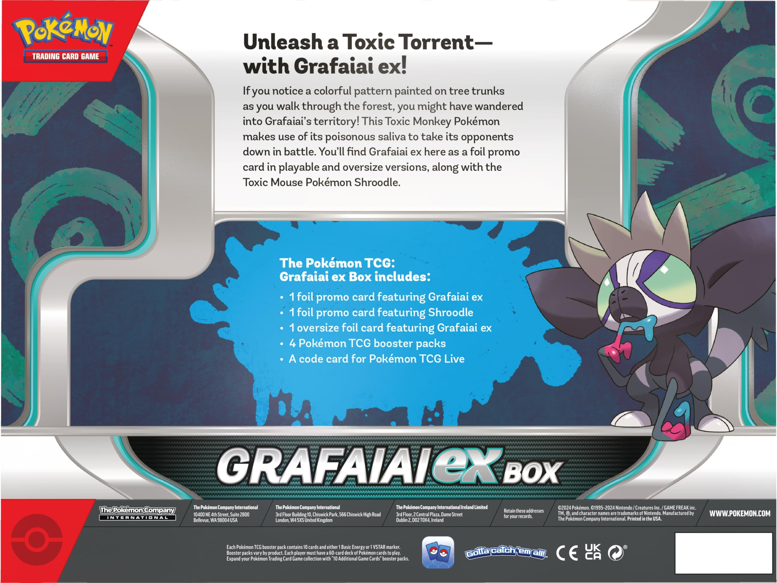 Amazon.com: Pokémon TCG: Grafaiai ex Box : Toys & Games